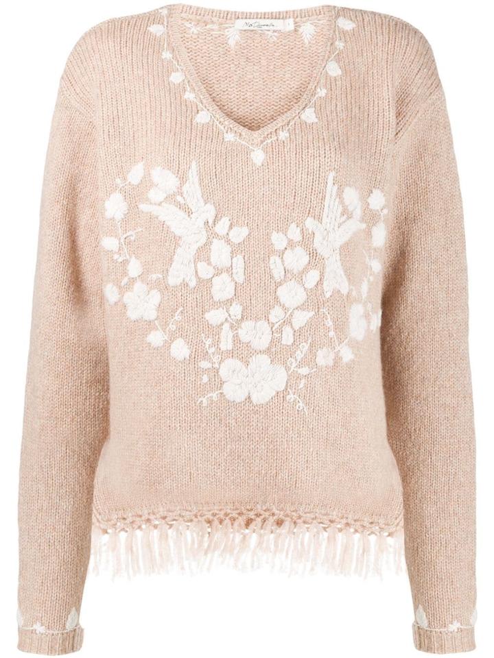 Mes Demoiselles Fringed Sweatshirt - Neutrals