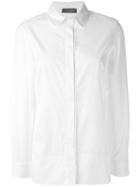 Piazza Sempione - Eyelet Trim Shirt - Women - Cotton/polyamide/spandex/elastane - 44, White, Cotton/polyamide/spandex/elastane
