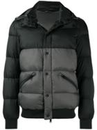 Emporio Armani Quilted Hooded Down Jacket - Black