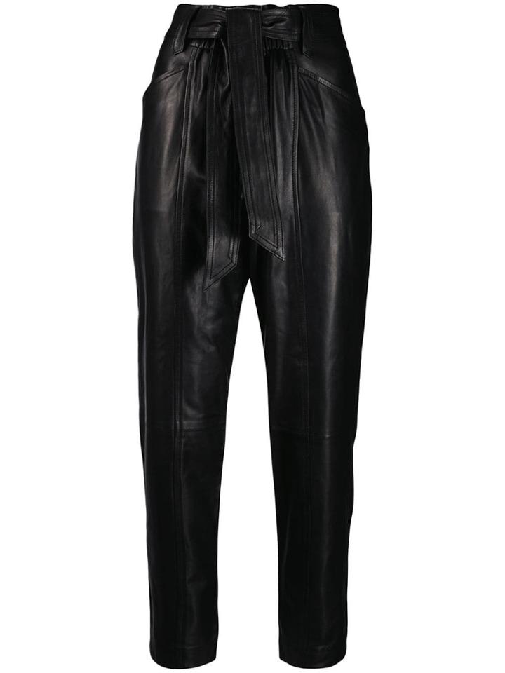 Iro Belted Trousers - Black
