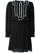 Red Valentino Contrast Ruffled Collar Dress