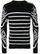 Balmain Striped Jumper - Black