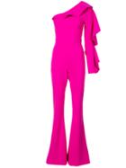 Christian Siriano One-shoulder Tailored Jumpsuit - Pink & Purple