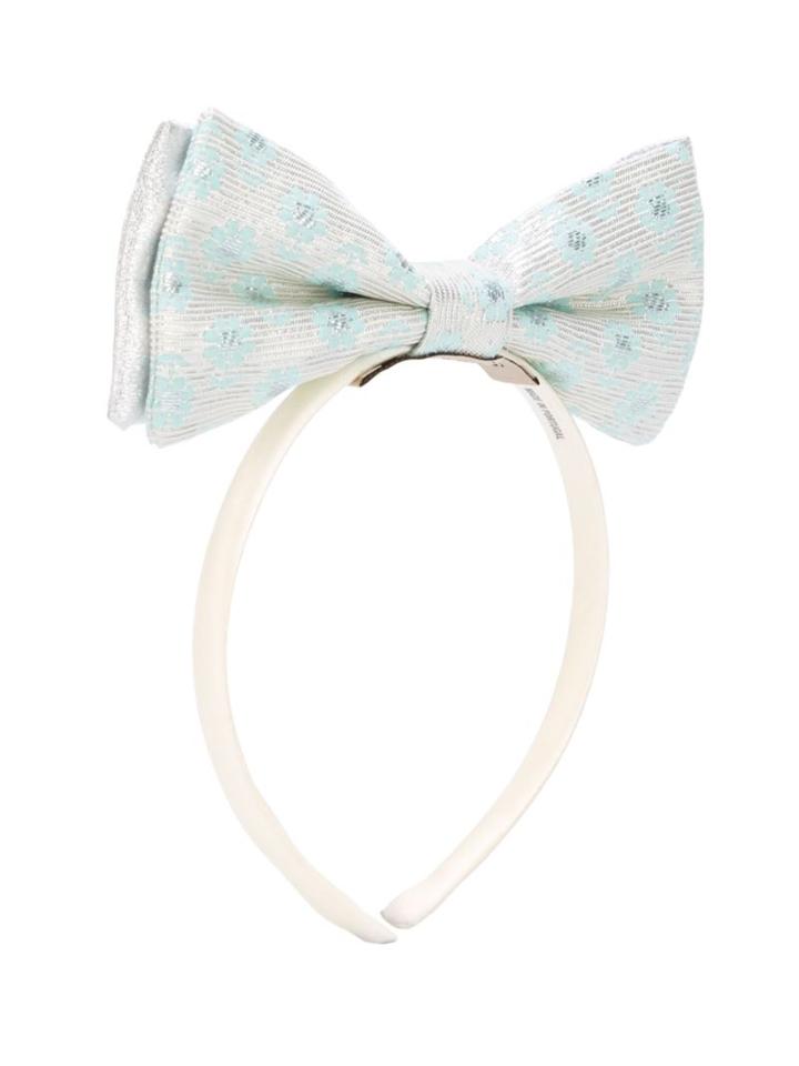 Hucklebones London Double Bow Hairband, Girl's, Grey