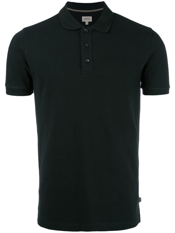 Armani Collezioni Classic Polo Shirt, Men's, Size: Xl, Black, Cotton/spandex/elastane
