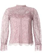 Loveless Paisley Lace Blouse - Pink