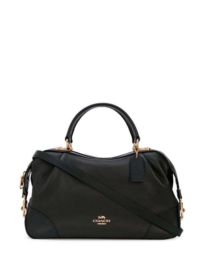 Coach Logo Plaque Mini Tote Bag - Black