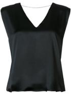 Amiri V Chain Back Blouse - Black