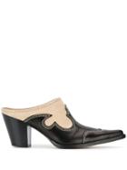 Maryam Nassir Zadeh Heeled Mules With A Brogue Design - Black