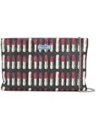 Prada Lipstick-print Clutch - Black