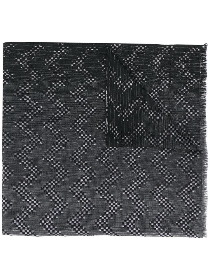 Missoni Jacquard Zig Zag Scarf - Black