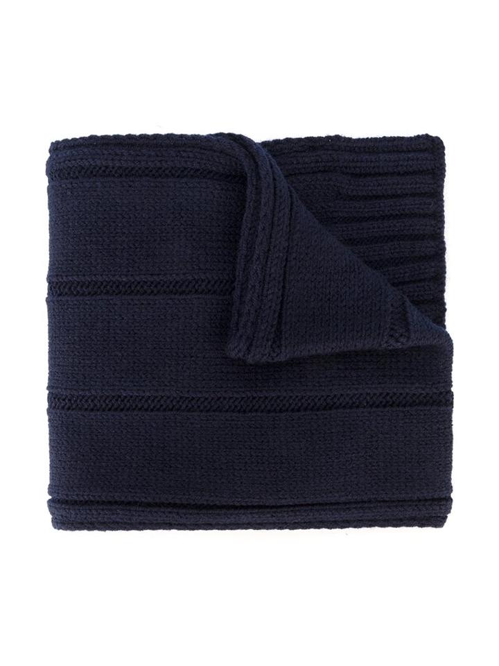 Moncler Kids Chunky Knit Scarf, Girl's, Blue