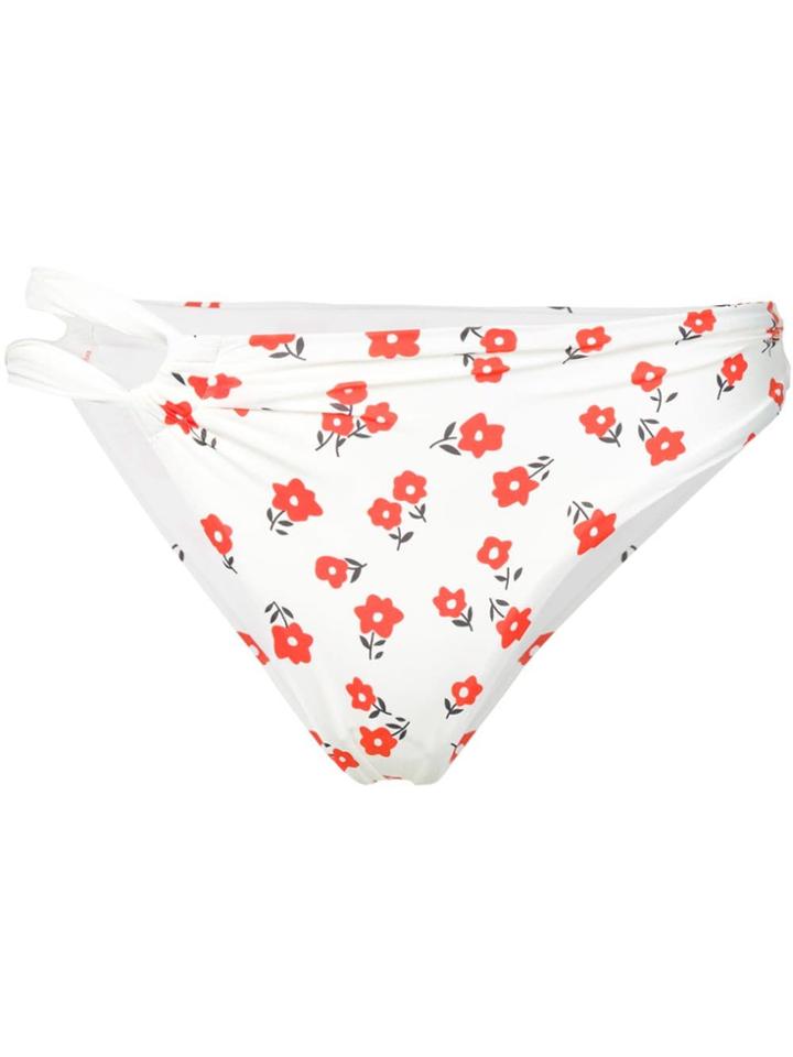 Self-portrait Floral Bikini Bottoms - Neutrals