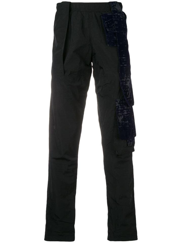 Cottweiler Velvet Patches Straight-cut Trousers - Black