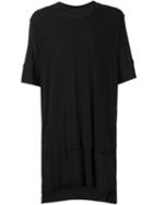 Barbara I Gongini Oversized Layered T-shirt, Men's, Size: 46, Black, Cotton