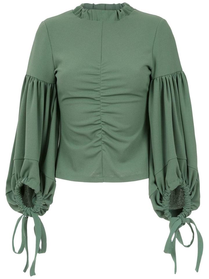 Framed Rush Blouse - Green
