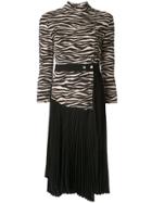 A.l.c. Contrast Zebra Print Dress - Black