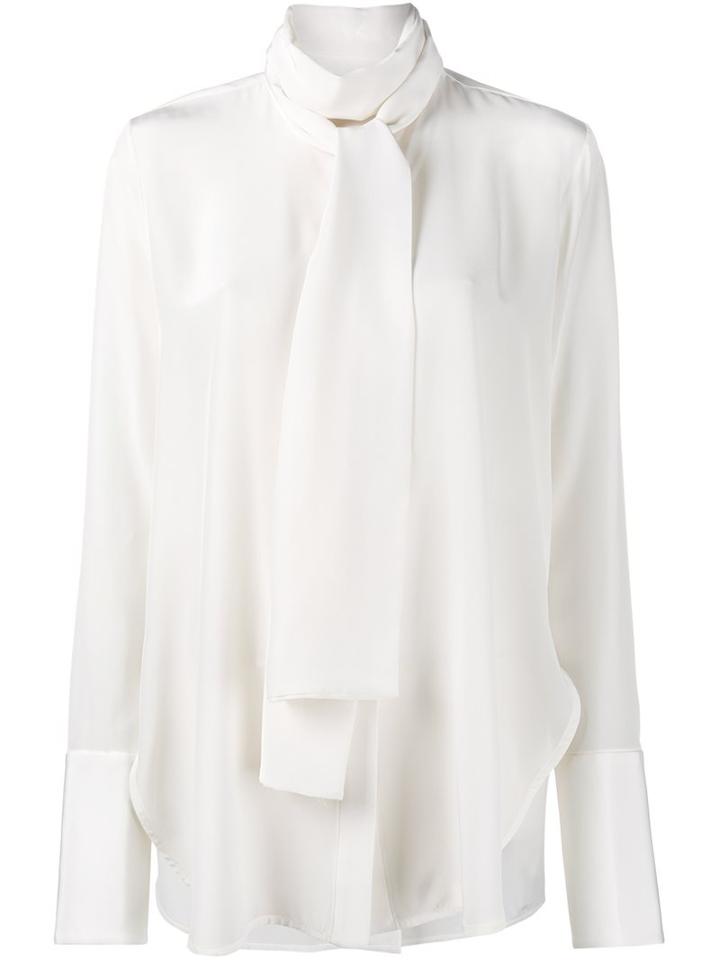 Ellery Pussy Bow Blouse, Women's, Size: 14, Nude/neutrals, Silk