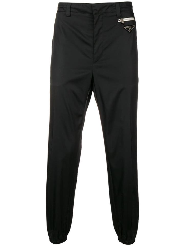 Prada Gabardine Tailored Joggers - Black