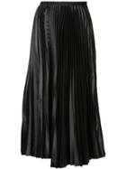 Comme Des Garçons Vintage Pleated Satin Skirt - Black