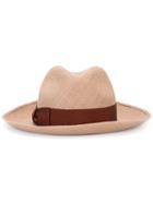 Borsalino Trilby Hat, Women's, Size: 56, Brown, Straw