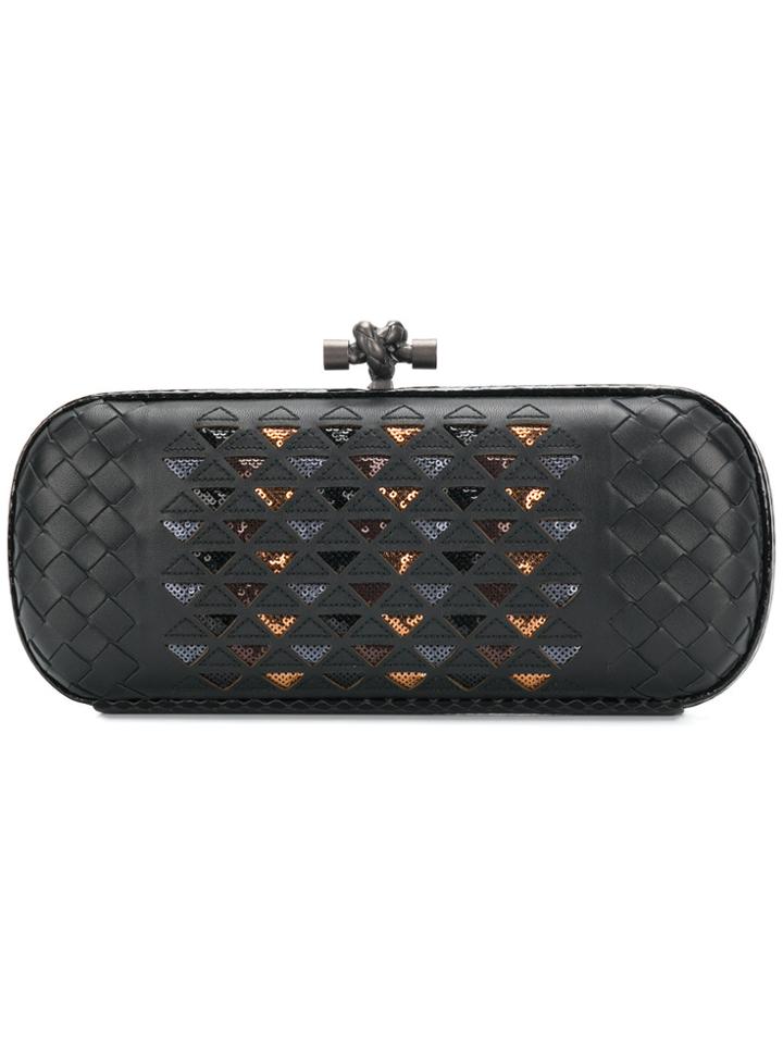 Bottega Veneta Intrecciato Box Clutch - Black