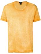 Avant Toi Washed Round Neck T-shirt - Yellow