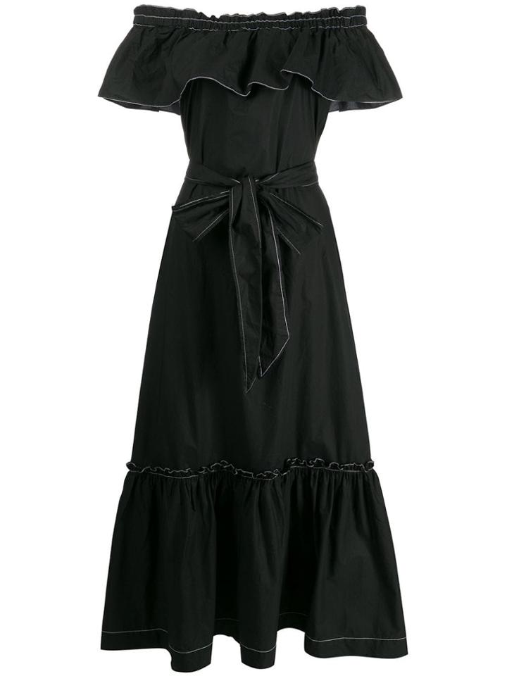 P.a.r.o.s.h. Bohemian Maxi Dress - Black