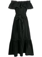 P.a.r.o.s.h. Bohemian Maxi Dress - Black