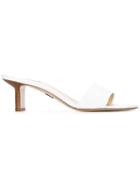 Paul Andrew Kitten Heeled Mules - White