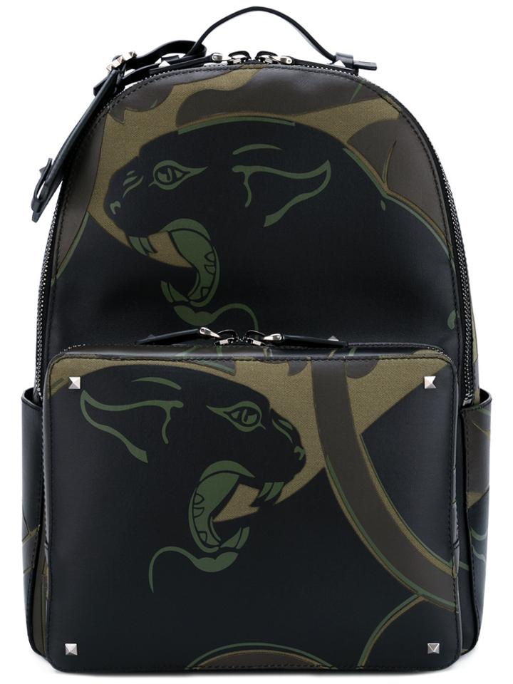 Valentino Valentino Garavani Camupanther Backpack - Black