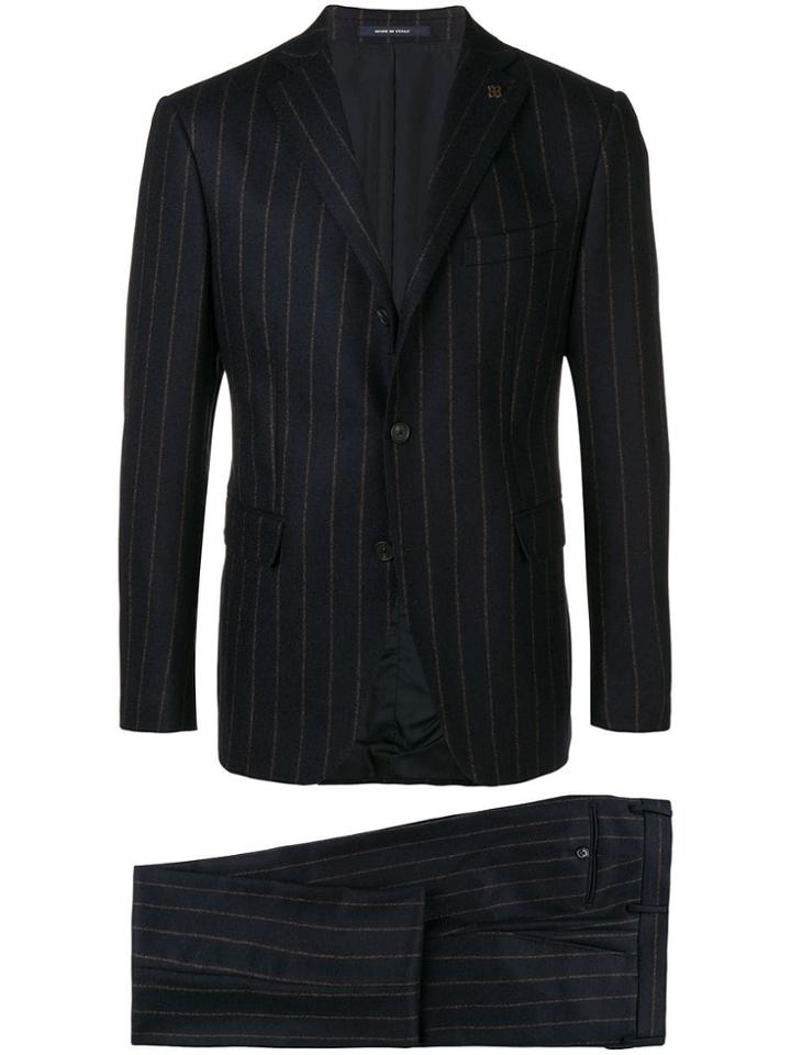 Tagliatore Pinstriped Suit - Blue