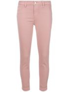 J Brand Cropped Skinny Jeans - Pink