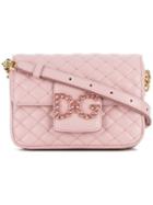 Dolce & Gabbana Foldover Logo Crossbody Bag - Pink