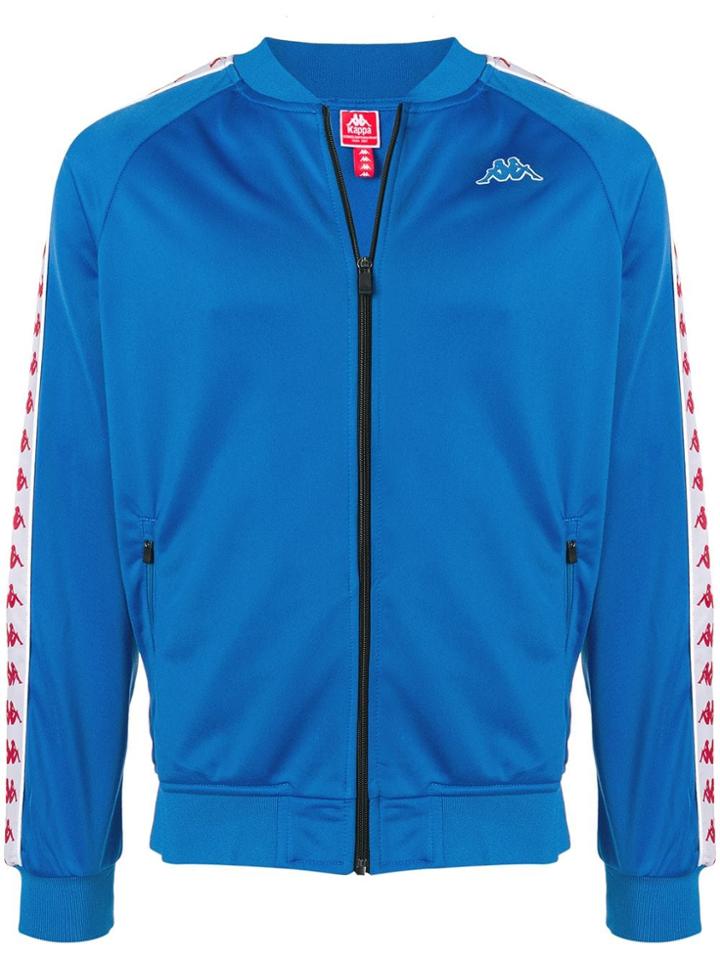 Kappa Logo Tape Zip Sweatshirt - Blue