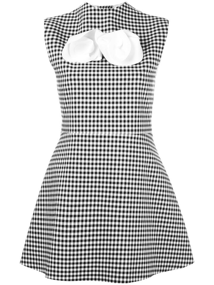 A.w.a.k.e. Checked Dress, Women's, Size: 36, Black, Cotton/polyester/polyurethane/wool