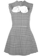 A.w.a.k.e. Checked Dress, Women's, Size: 36, Black, Cotton/polyester/polyurethane/wool