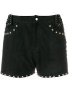 De La Vali Ball Chain Trim Shorts - Black