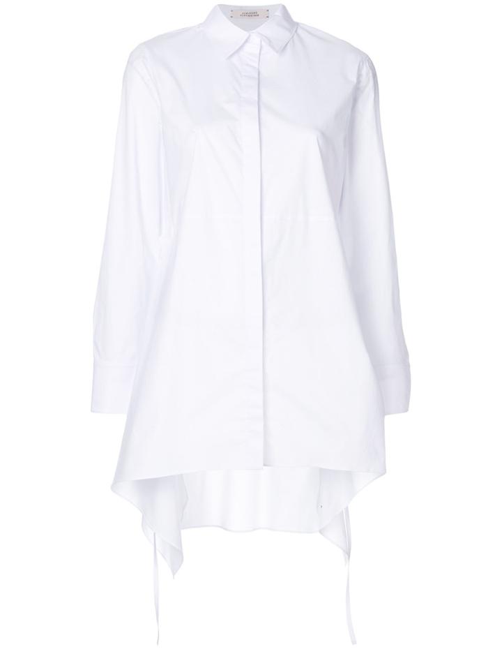 Dorothee Schumacher Asymmetric Hem Long Sleeve Shirt - White