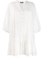 Twin-set Lace Hem Shirt Dress - White