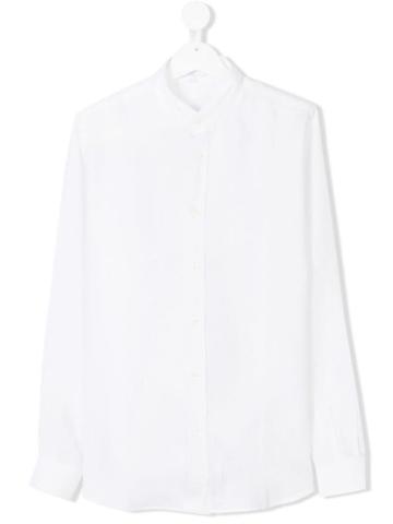 Siola Teen Mandarin Collar Shirt - White