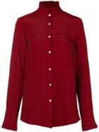 The Gigi Ruffled Collar Blouse - Red