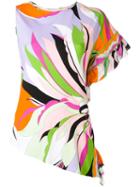 Emilio Pucci - Printed Asymmetric Blouse - Women - Silk/spandex/elastane/viscose - 40, Silk/spandex/elastane/viscose