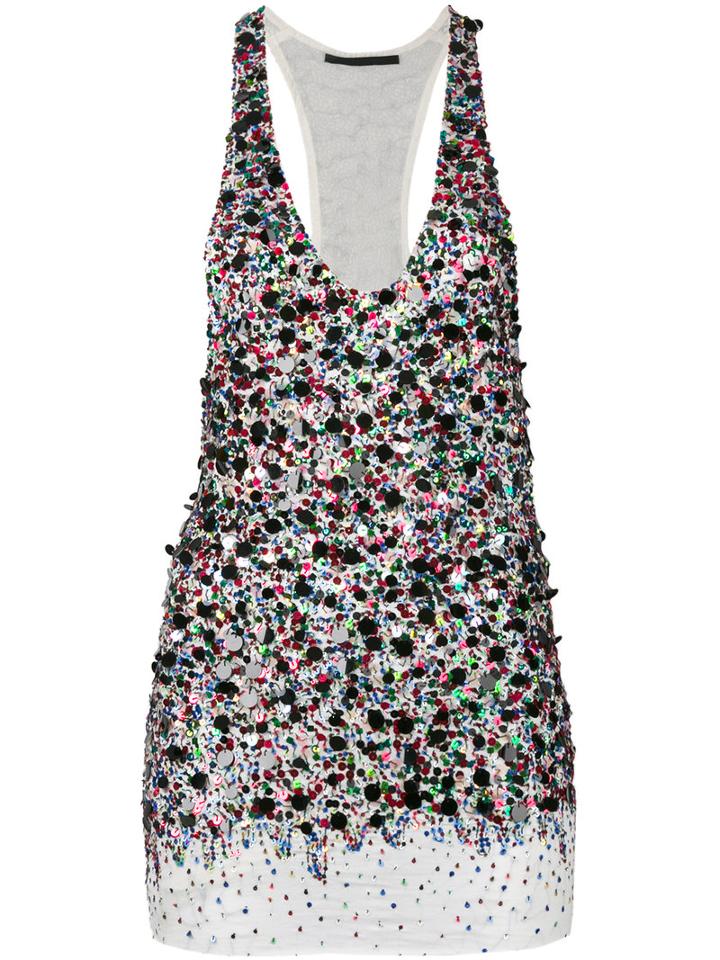 Haider Ackermann - Beaded Vest Top - Women - Silk/cotton/spandex/elastane - S, Black, Silk/cotton/spandex/elastane