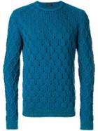 Roberto Collina Embroidered Knitted Sweater - Blue
