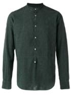 Massimo Alba Band Collar Shirt, Men's, Size: Medium, Green, Cotton