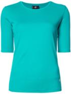 Bogner Three-quarter Sleeve Top, Women's, Size: 34, Green, Cotton
