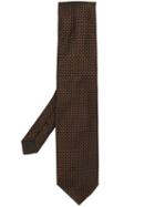 Tom Ford Woven Effect Geometric Print Tie - Brown