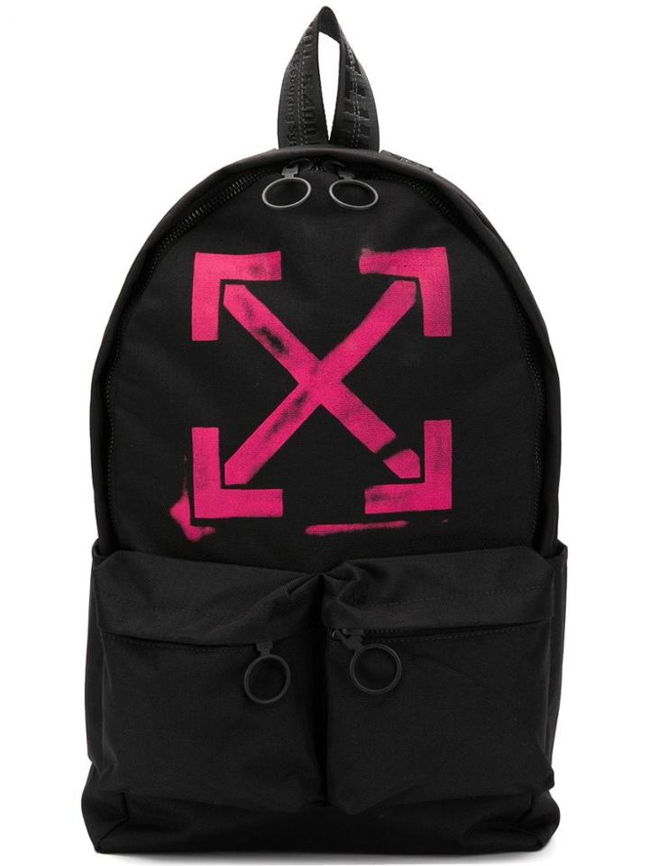 Off-white Faded Arrow Print Backpack - Black