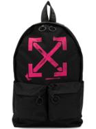 Off-white Faded Arrow Print Backpack - Black